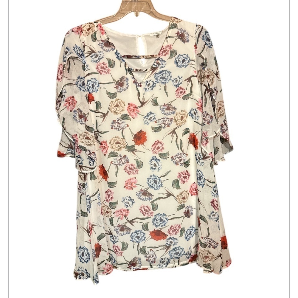 Floral V-Neck Women's Dress  size small JODIFL